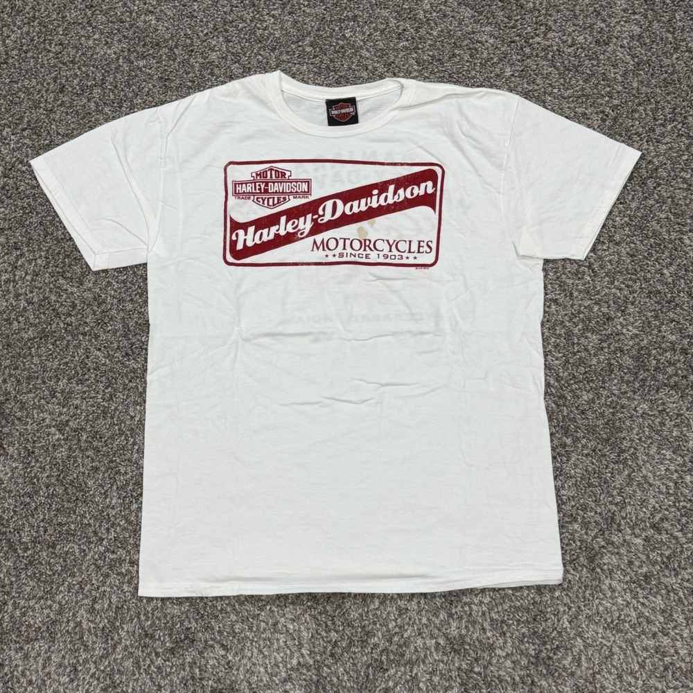 Harley-Davidson Banjara Hyderabad India Graphic T-Shirt White 2010 Mens Large